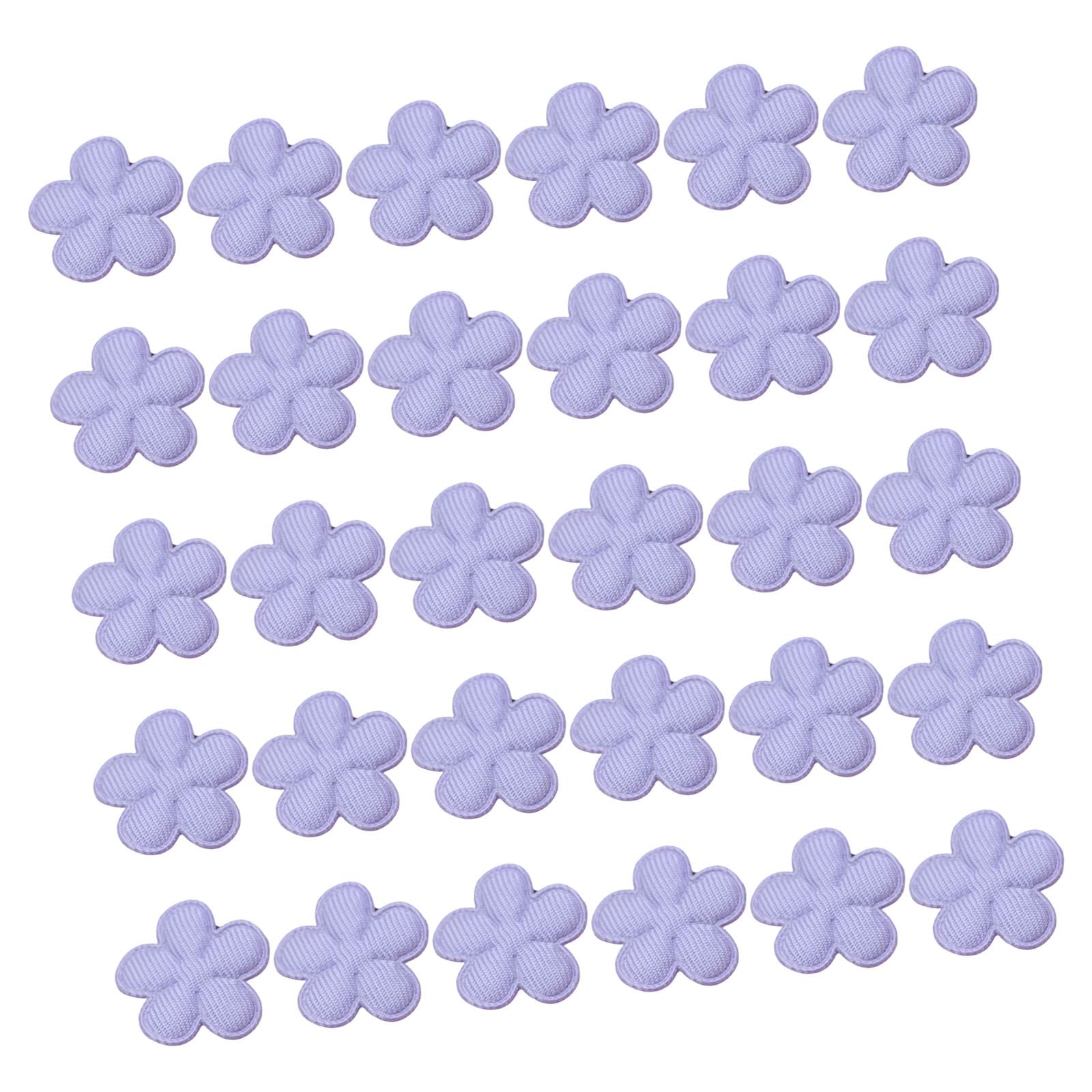 JSGHGDF 30Pcs Assorted Color Fabric Flower Appliques 2CM Cloth Flower Charm for Costume Decoration Sewing Embellishment Fabric Embellishments