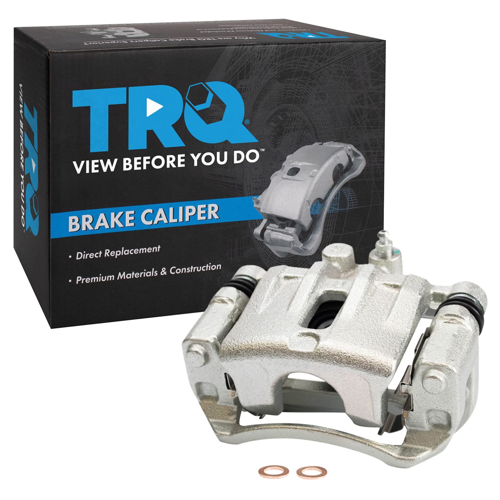 TRQ Rear Right Brake Caliper w/Bracket Passenger Side