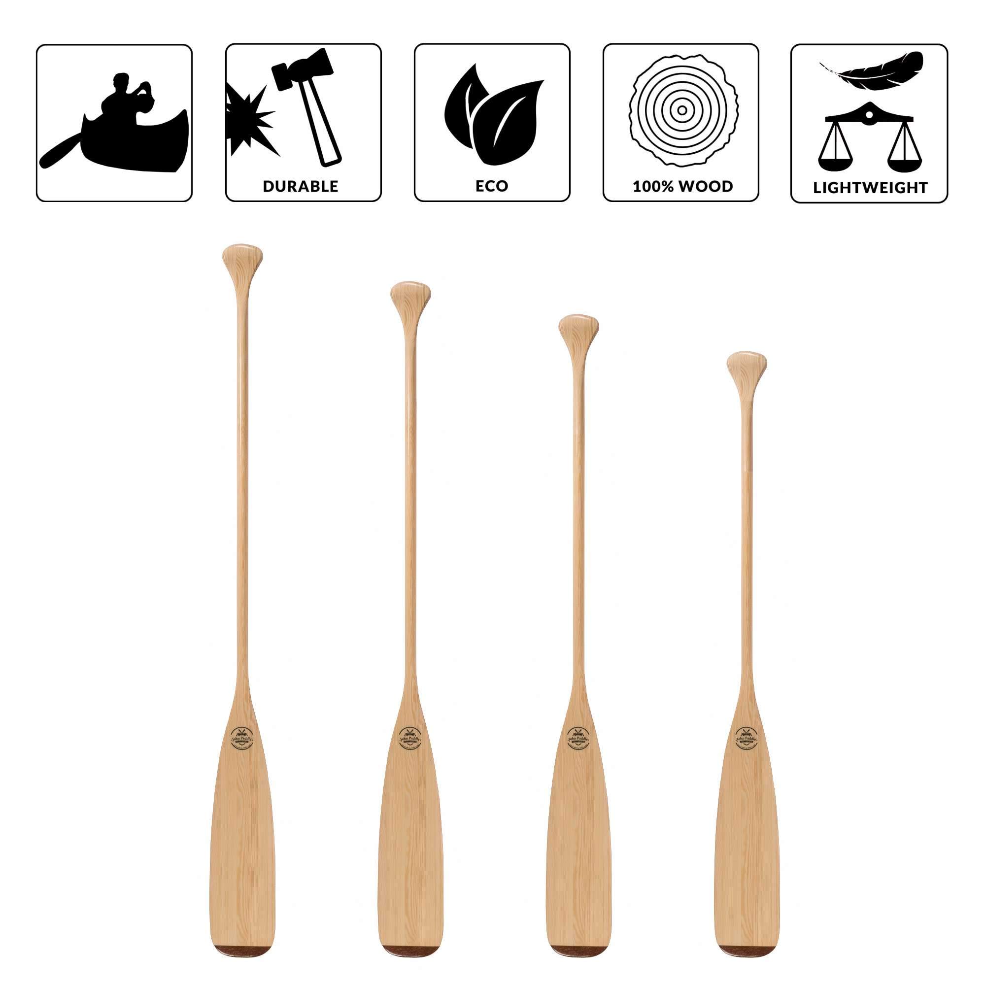 Canoe Pagaie / Canoë Type : queue de castor / Beavertail Pagaie en pin et acajou 100 % écologique fait main en Union Européenne