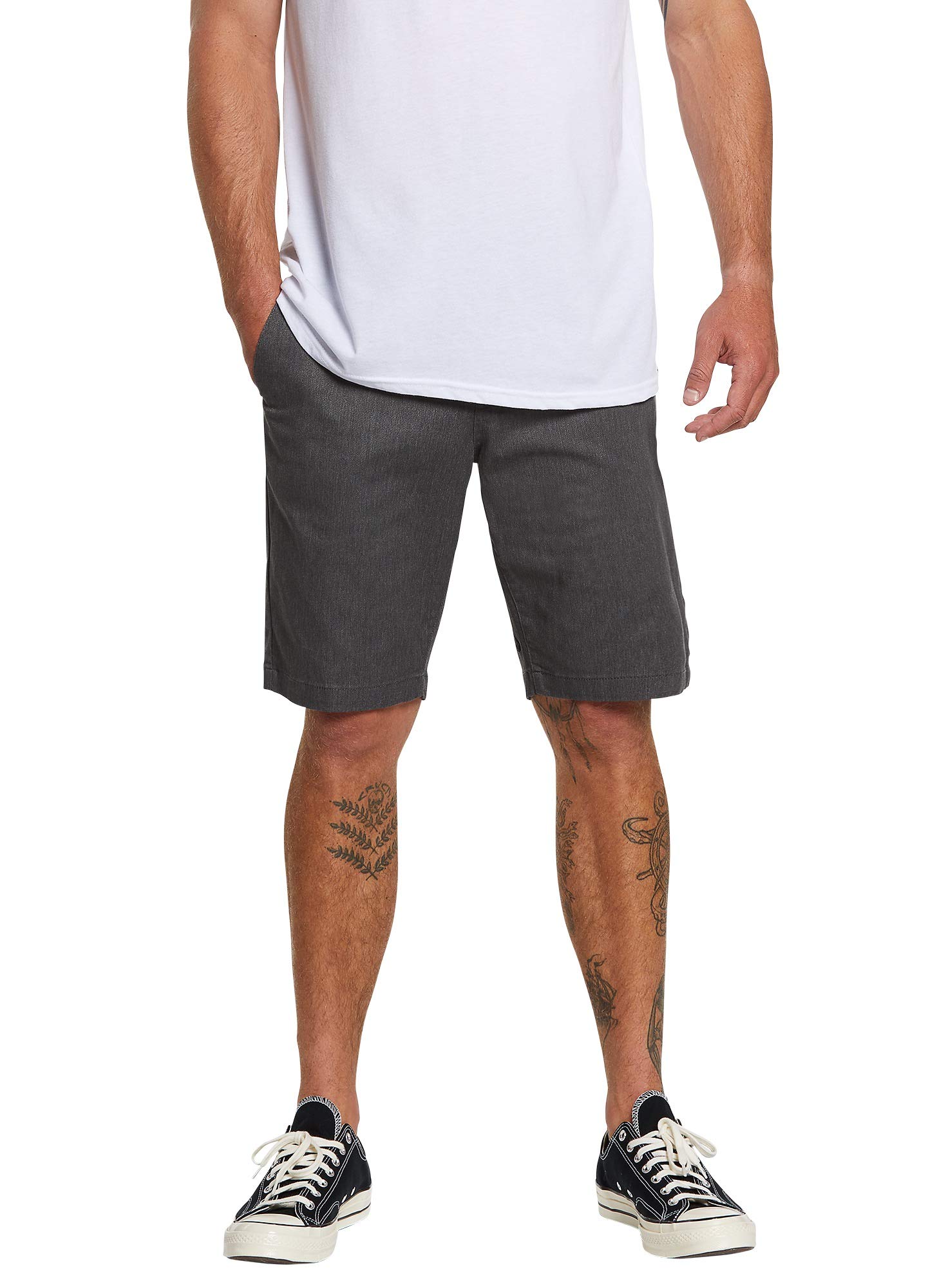 Volcom Men's Volcom Men's Frickin Modern Stretch Chino Casual Shorts, Charcoal Heather, 40 UK