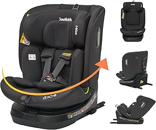 Jovikids ISOFIX Car Seat 360° for 40-150cm Baby Children, Rotating Car Seat for Newborn 0-12 Years, ECE R129/E4, Fixations ISOFIX, Top Tether - Black