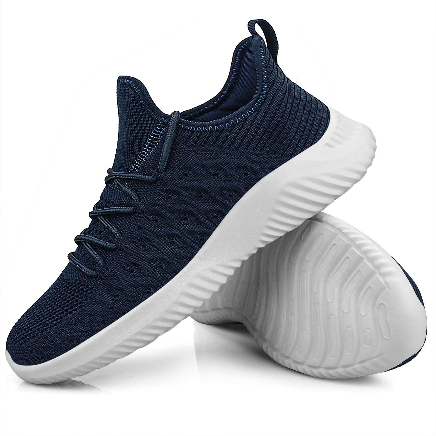 Feethit Chaussures de marche à enfiler légères et respirantes pour homme, bleu, 44.5 EU