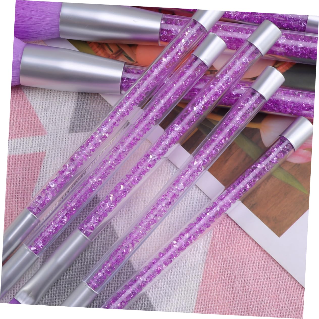 MAGICLULU -teiliges Make-up-pinsel-set -teiliges Set mit Pailletten-griffborsten für Damen und Herren Tägliches Make-up