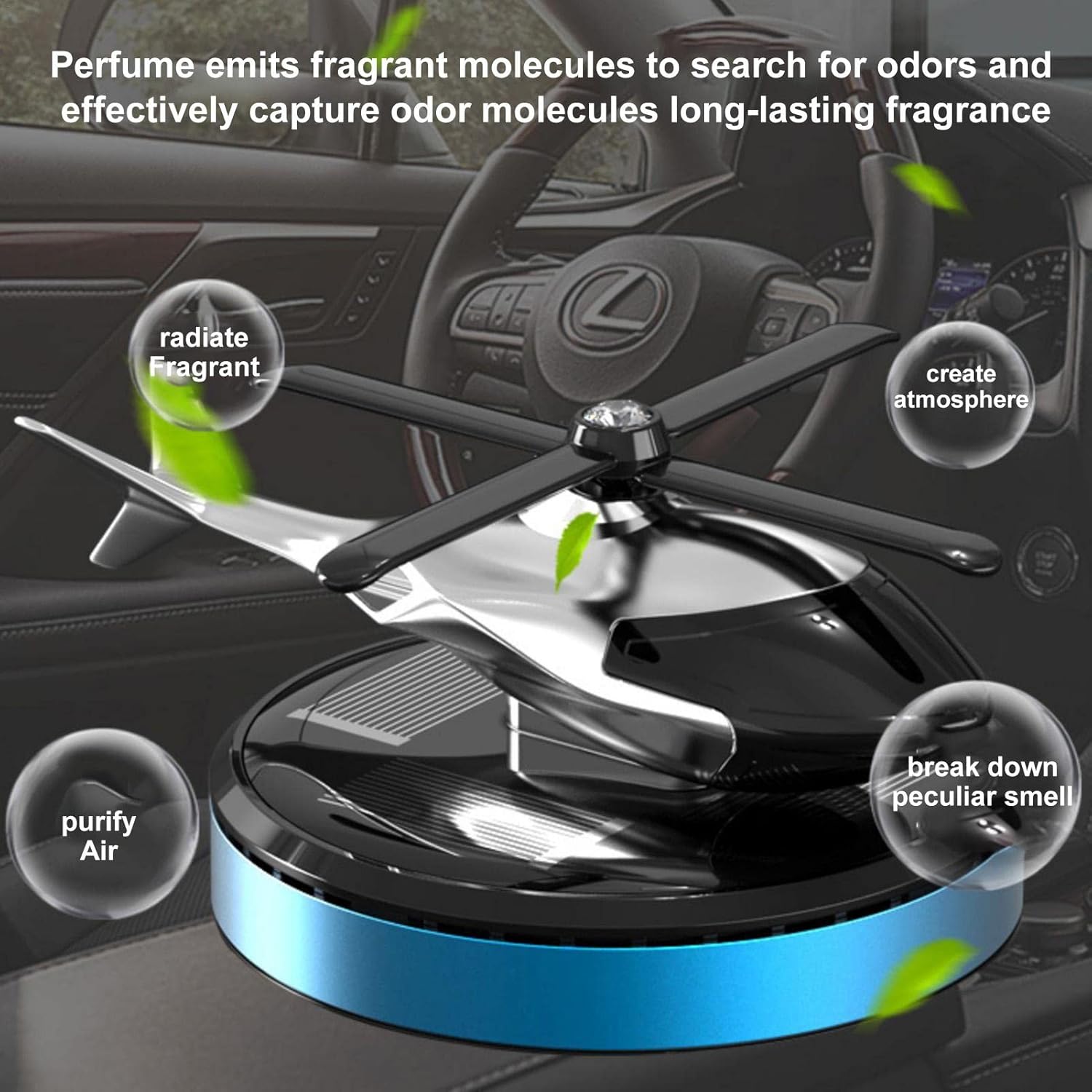 逸品 A R 車用芳香剤 カーデコレーション ヘリコプター ソーラー回転車用芳香剤 フレグランス ディフューザー アロマディフューザー 空気清浄機 消臭 異臭を取り除く 長持ち 車内装飾 ギフト プレゼント 贈り物 Gts Com Pe