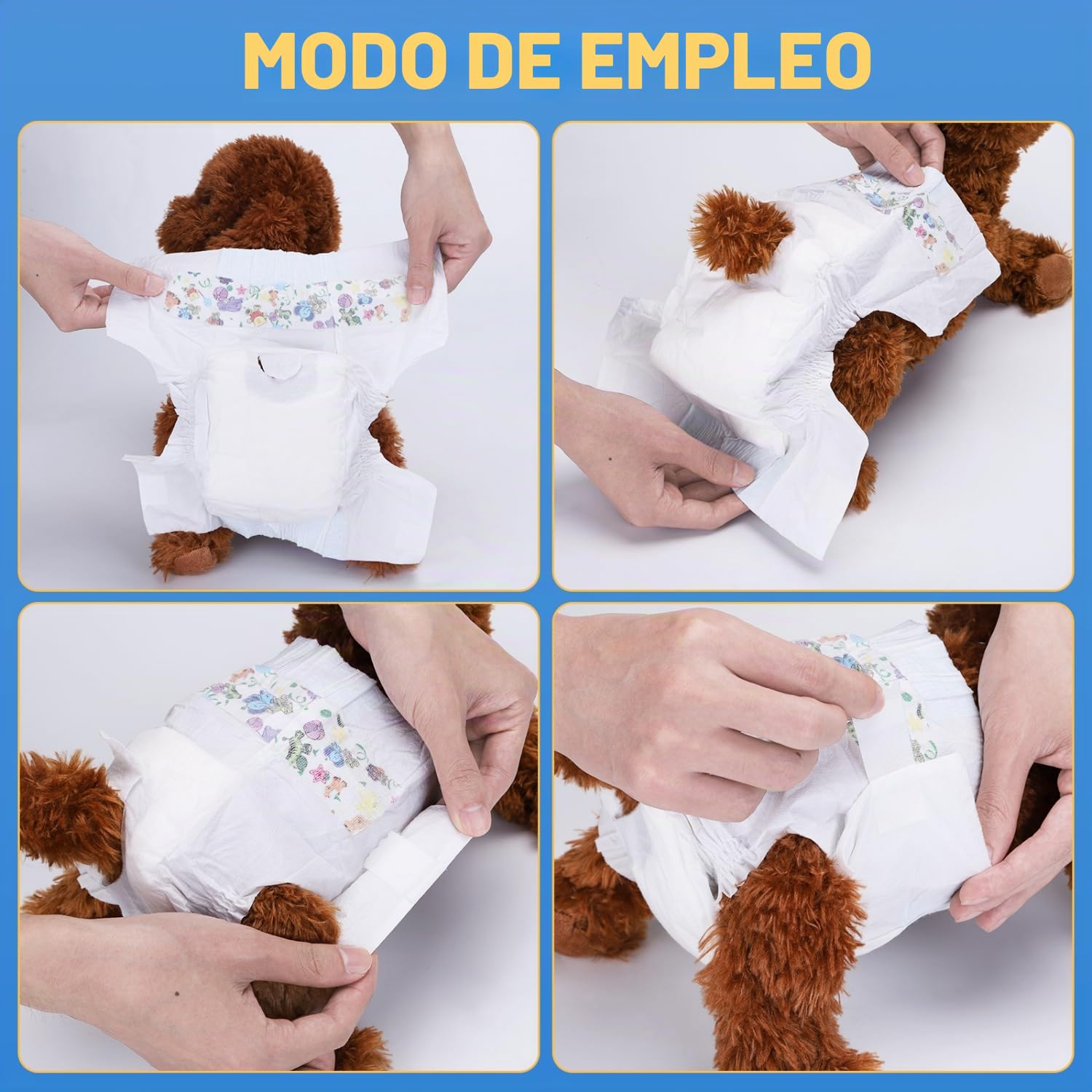 Nobleza 36x Pañales para Perros Desechables Hembra Cachorro Entrenamiento Pañales Súper Absorbente Envolturas para Mascotas Paquete de 36, XXL