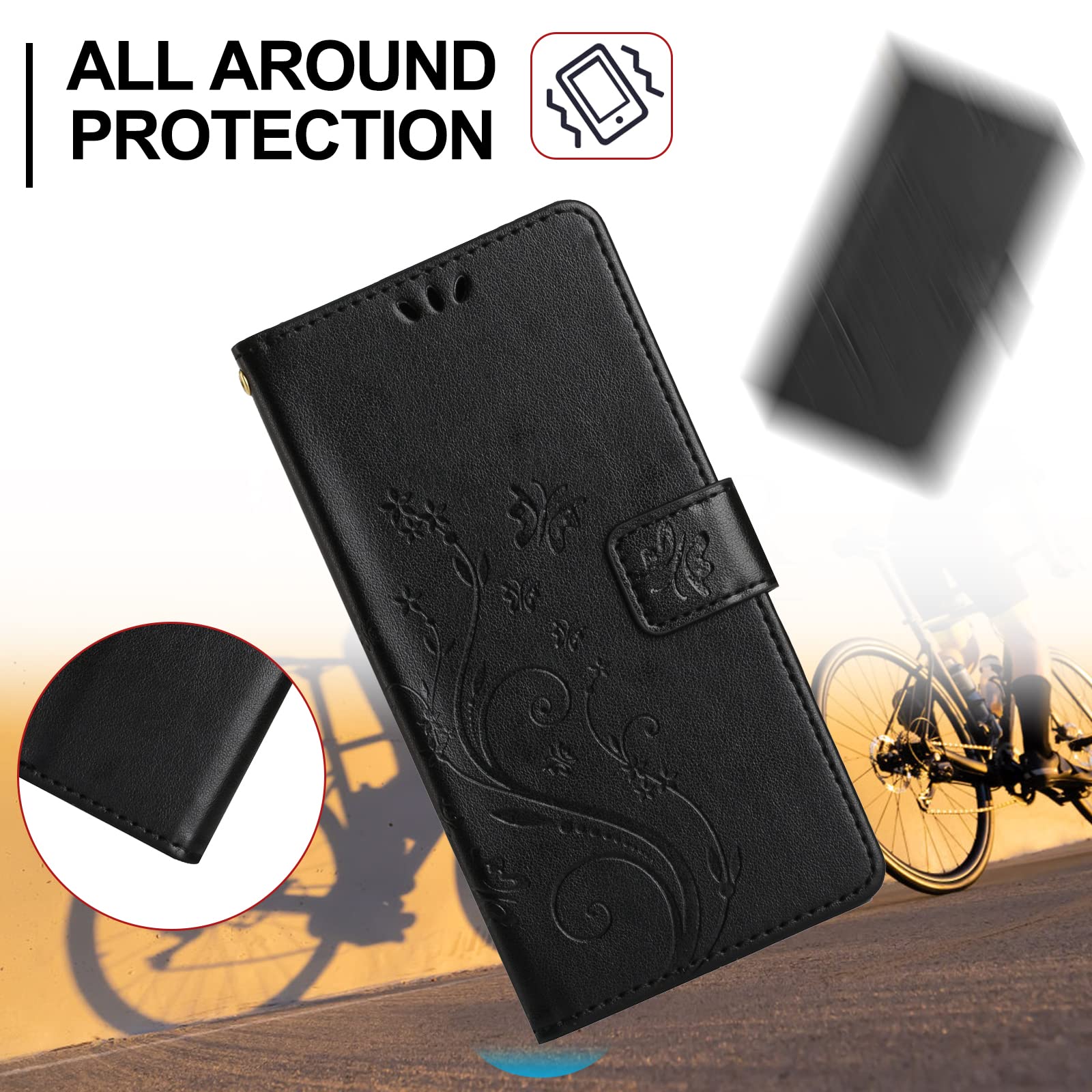 Jasonyu Cover per Xiaomi Redmi Note 8 Pro Flip Custodia in Pelle PU, Cover a Libro