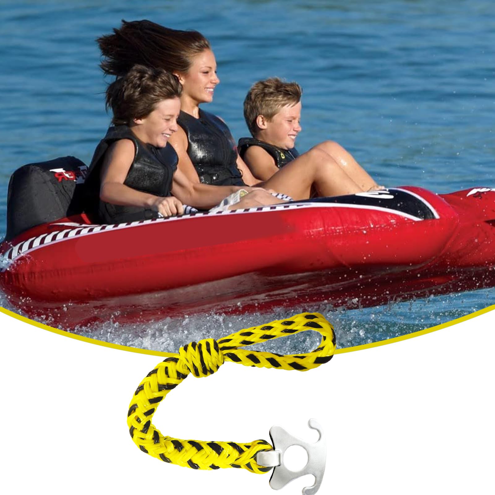 Corde de Remorquage pour Bouée Tractée - Corde Flottante pour Bouées | Attache Rapide et Facile d'Accessoires pour Pêche, Amarrage et Wakeboard
