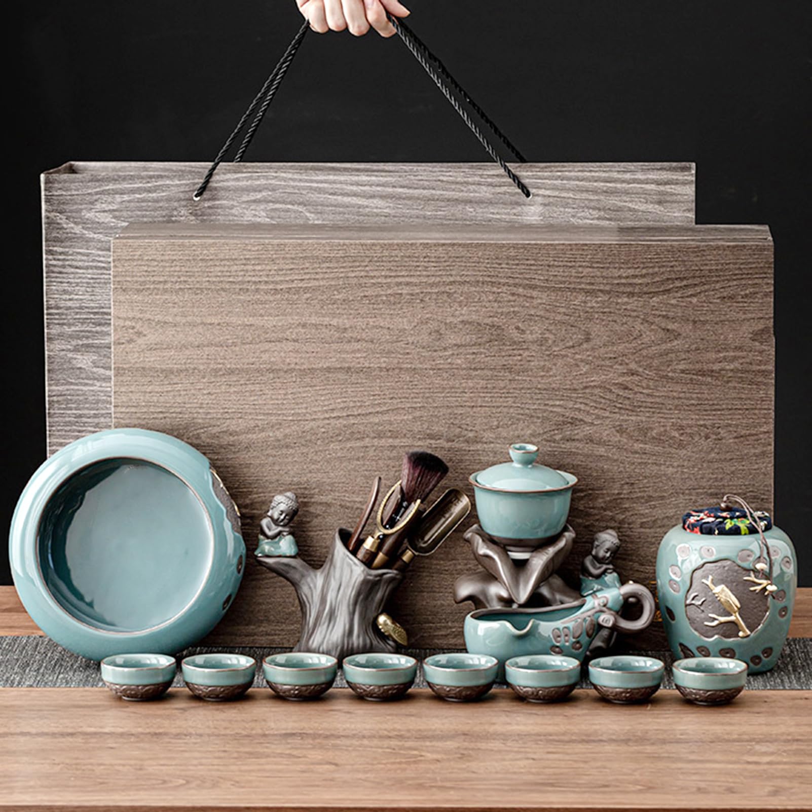 Coffret cadeau de service à thé chinois en porcelaine japonaise pour adultes