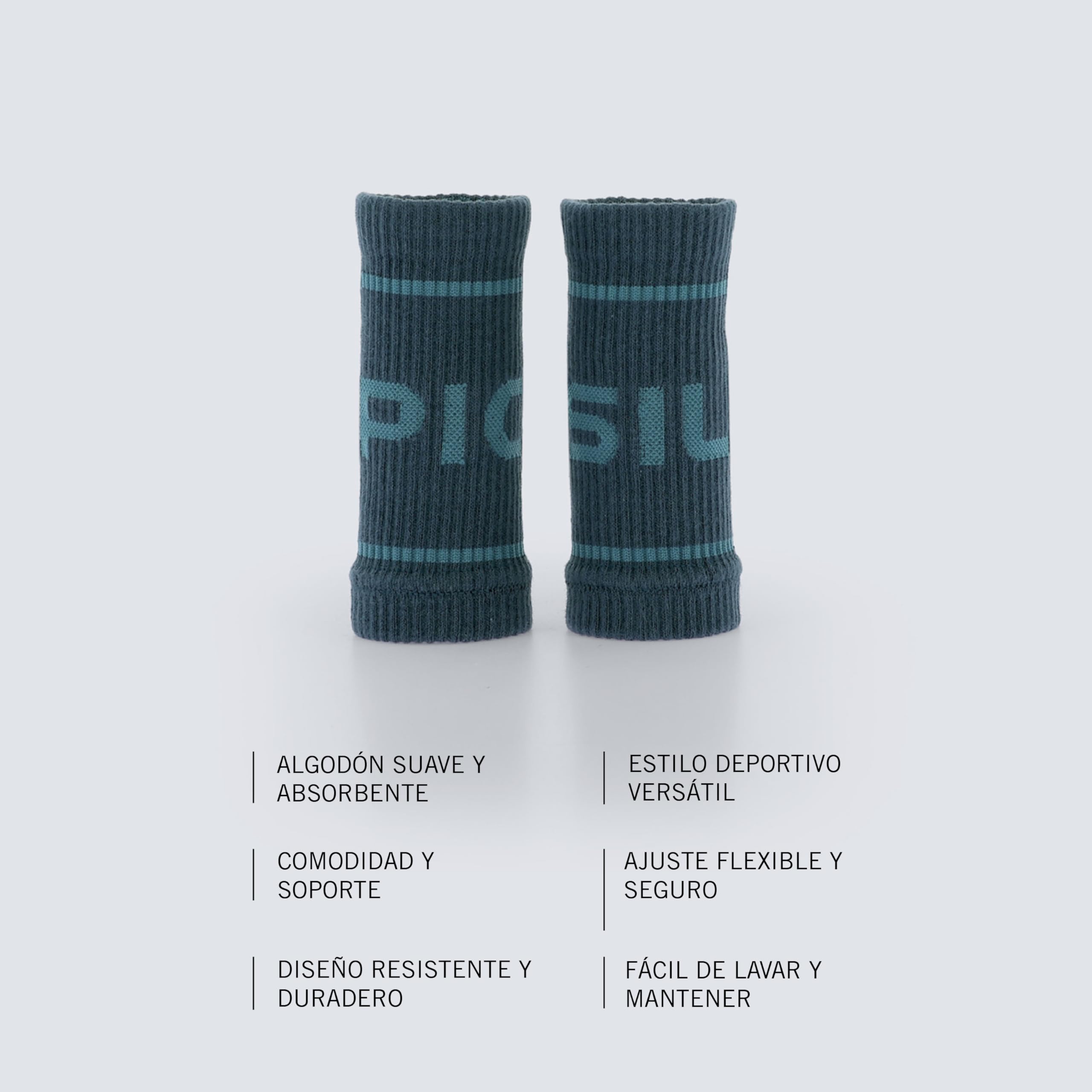 PICSIL - Muñequeras Deportivas de Algodón | Absorbentes y Transpirables | Ideales para Gym, Running y Tenis | Uso con Calleras | Diseño Unisex — view 3
