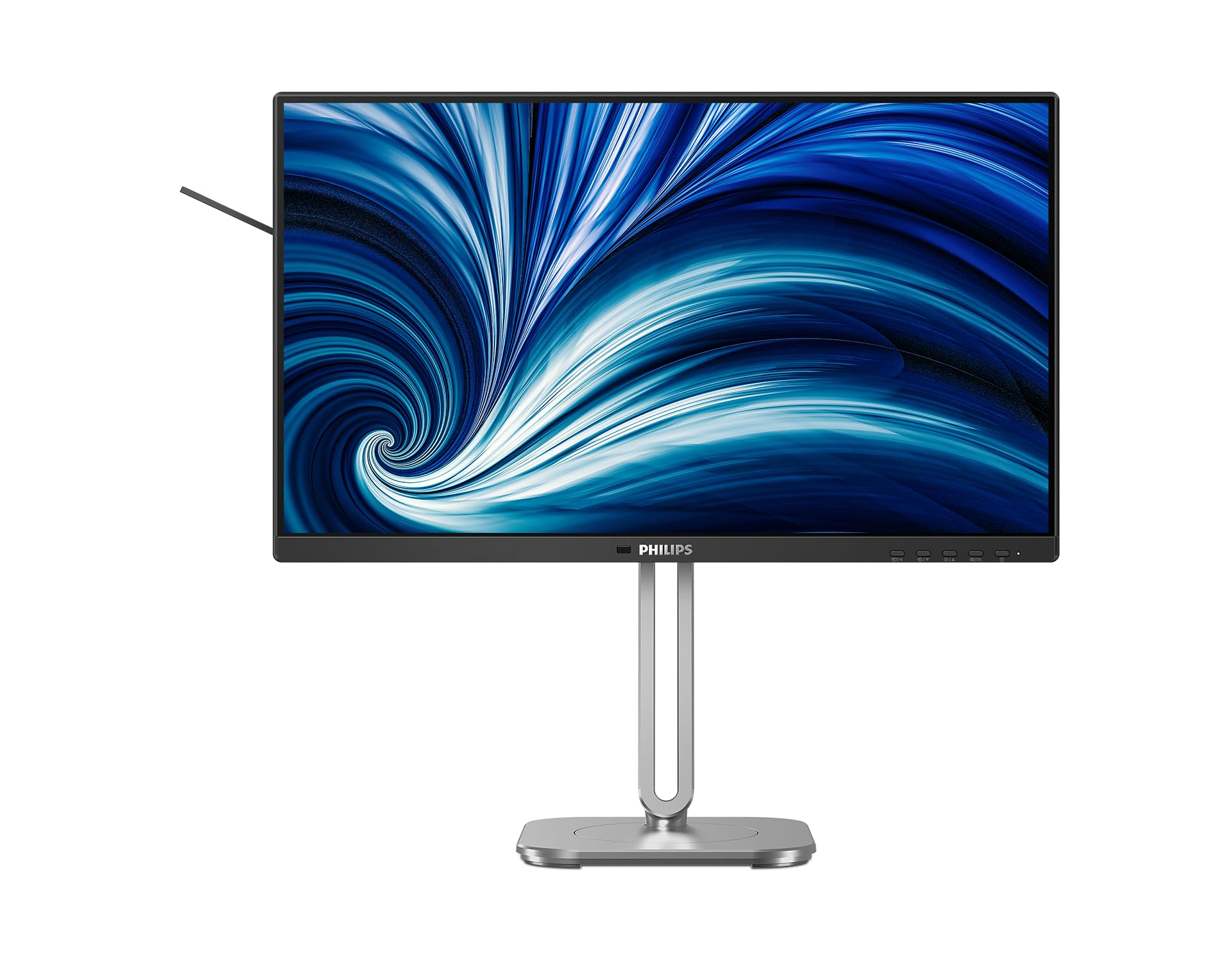 Philips 24B2N4200-24-calowy monitor FHD, głośniki, regulacja wysokości (1920 x 1080, 120 Hz, VGA, HDMI 1.4, DisplayPort 1.2, hub USB), czarno-szary