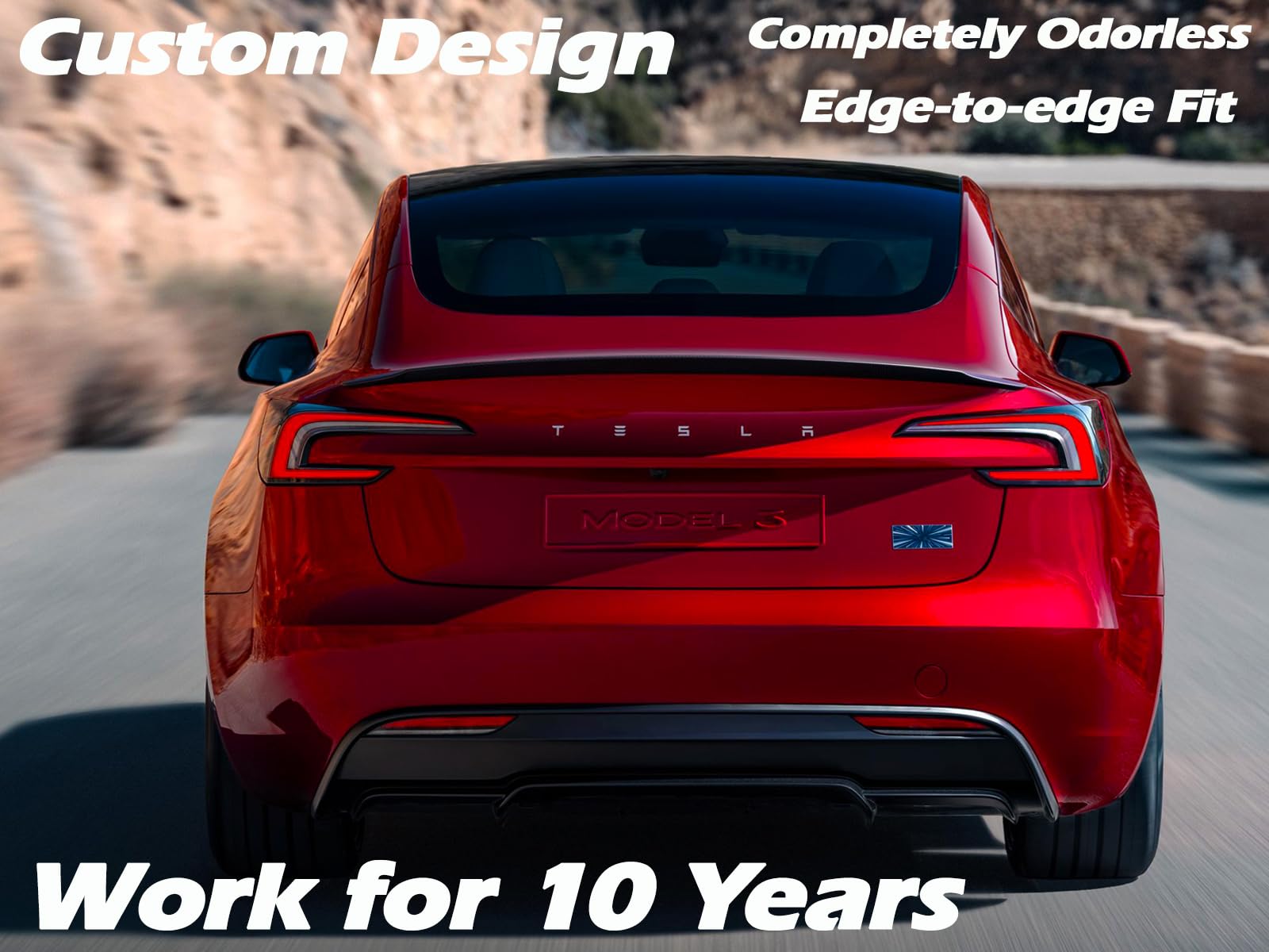 SHARGGE Floor Mats for 2026 2025 2024 Tesla Model 3 Highland All Weather Cargo Liners Pink XPE Carpet — view 8