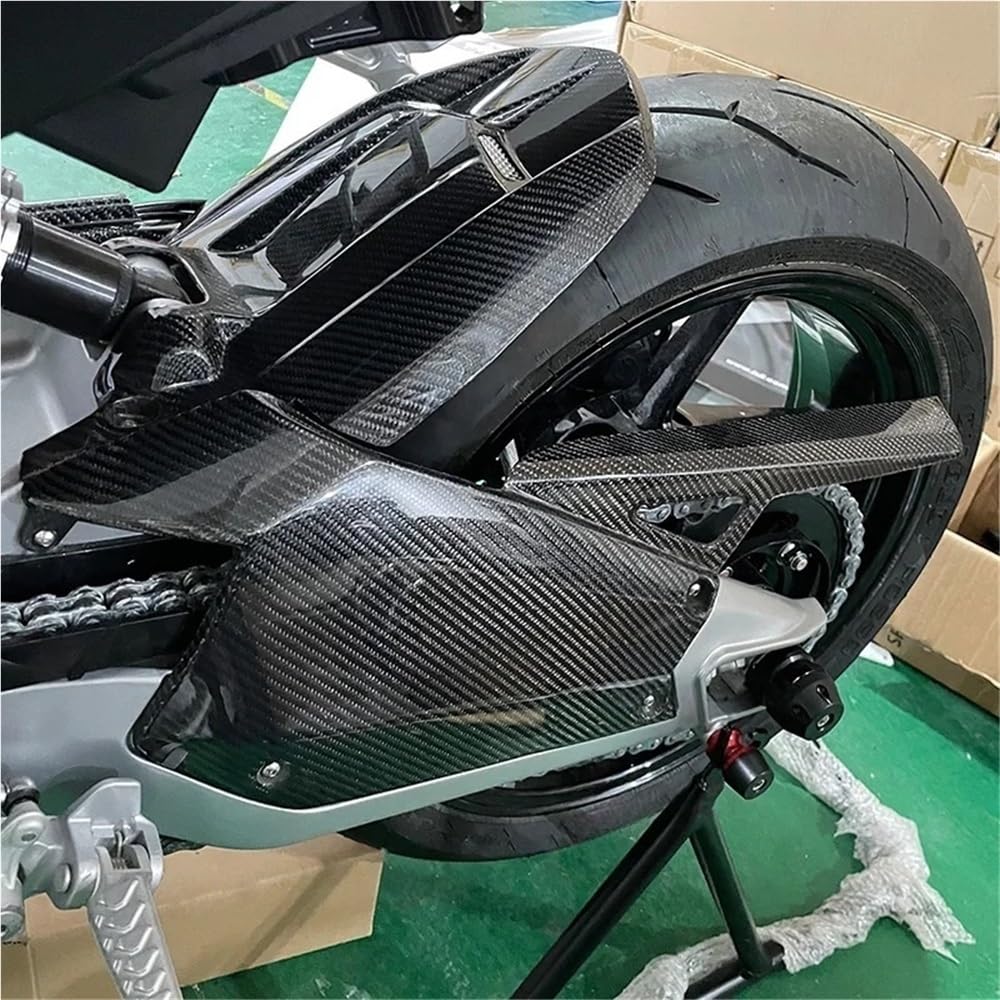 Parafango per moto con protezione della catena Fori
