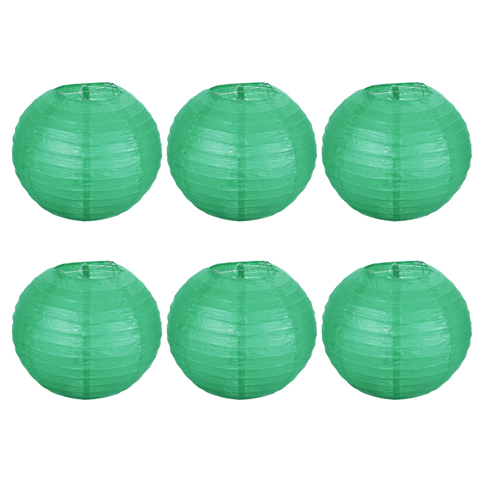 Lampion de fête suspendre boule papier mariage vert foncé 25cm PATIKIL 6pcs