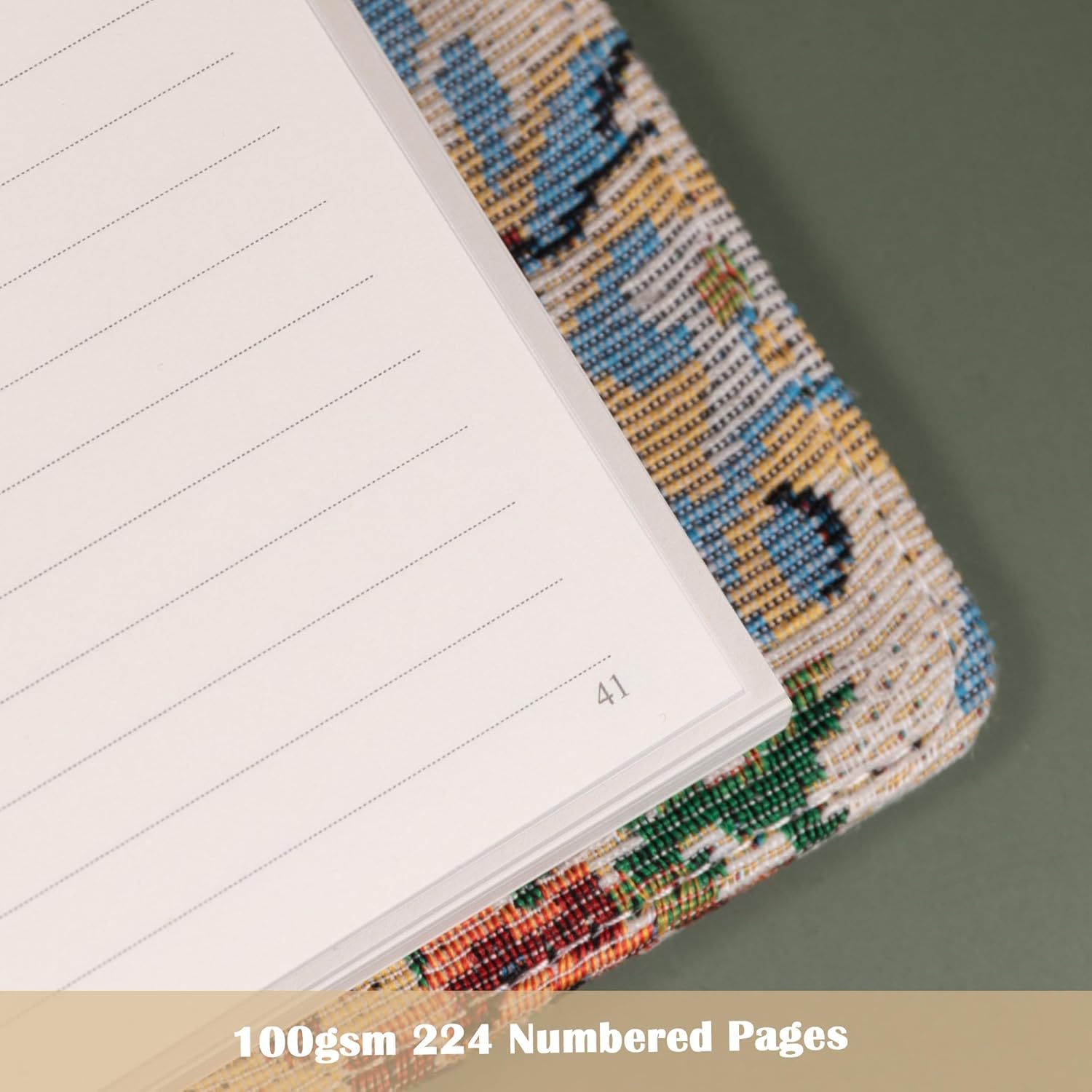 TIEFOSSI Embroidered Diary with Lock, Lined Lock journal for Women Men, Aesthetic Journal with Pen, Hardcover Journal for Journaling Writing Planning, 100 GSM Thick Paper, 224 Numbered Pages