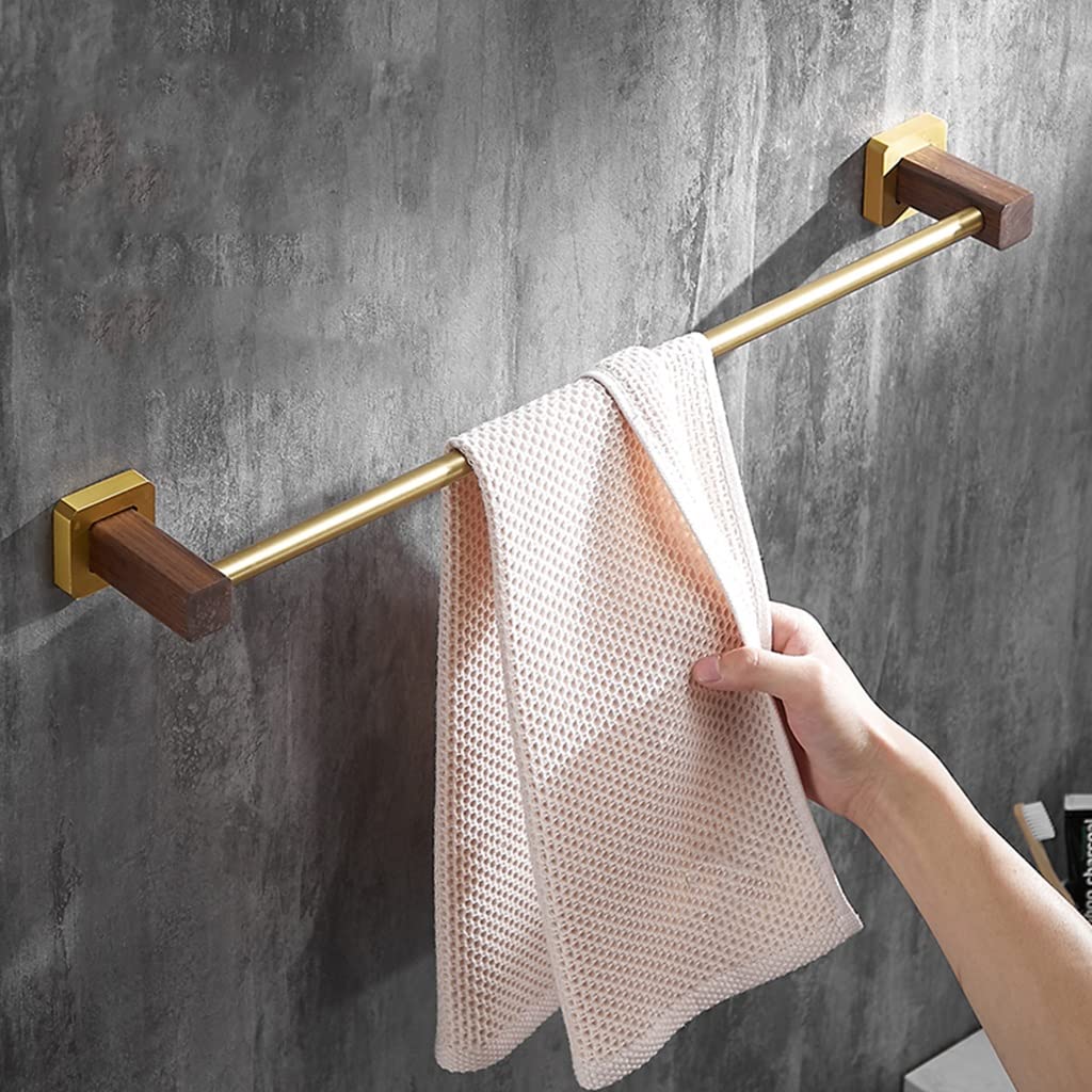 Porte-serviettes en bois massif de luxe léger 60cm pour rangement mural