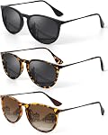 KALIYADI Lunettes de soleil Femmes Polarisées - Lunettes de Soleil: Lunettes de lumière tendance avec UV400 Style rétro pour faire du shopping sur la plage