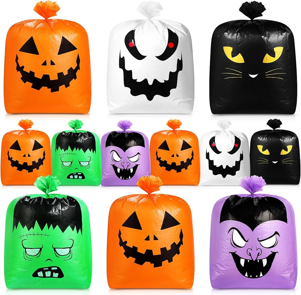 Amazon|Qilery ハロウィンパンプキンリーフバッグ プラスチック芝生 Amazon|Qilery ハロウィンパンプキンリーフバッグ プラスチック芝生