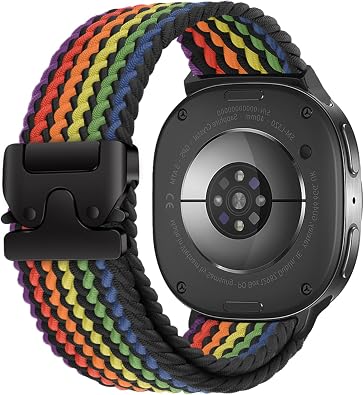 Braided Bands Compatible with Samsung Galaxy Watch 8 Band 40mm 44mm/Galaxy Watch 8 Classic 46mm Bands, Elastic Nylon Sport Strap for Samsung Watch 8/8 Classic Band for Men Women