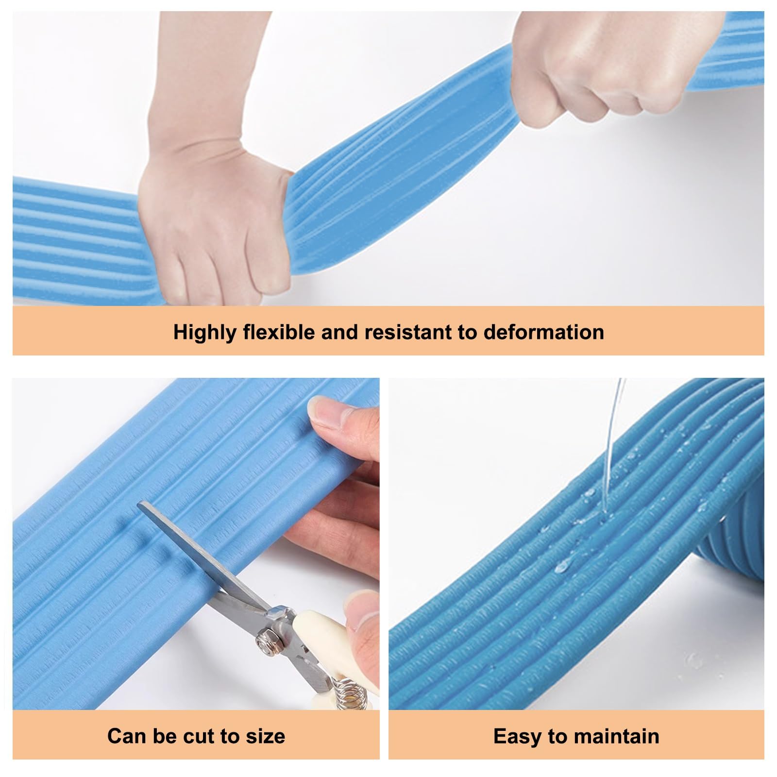 8CM X 2M Rohrisolierung Außenbereich, Rohrisolierung Isolierung Heizungsrohre, Mit Selbstklebender Rückseite, Rohrisolierung Selbstklebend, für Vierkant- und Rundrohre(Beige,3pcs)
