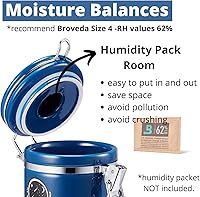 Vista 5 de Astronaut Stash - Tarro hermético a prueba de olores (16.9 fl oz, 1 onza), espacio separado para paquete de humedad, bonita caja de almacenamiento