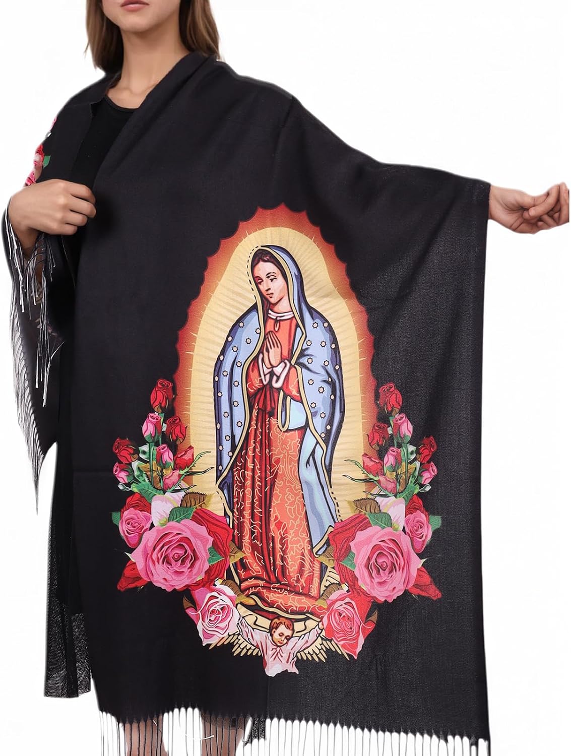 Virgin Mary Shawl Wrap | Spiritual Comfort for Women Virgin Mary Shawl Wrap | Spiritual Comfort for Women