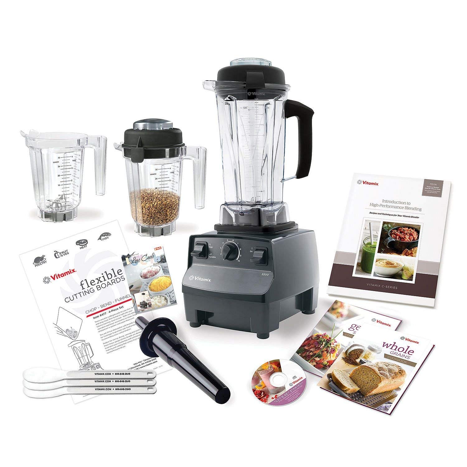 Buy Vitamix 5200 Deluxe Complete Kitchen Set, Black 64 Oz Wet/32 Oz Wet