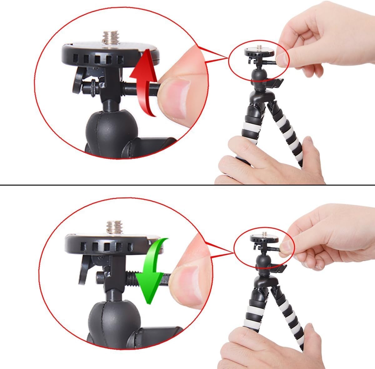8" Flexible Octopus Twining Action Camera Mini Tripod Motion Camcorder Stand Holder Sports DV Desk Selfie YouTube Vlog Video Mount for GoPro Hero 10 9 8 7 6 5 4 Session Sony Yi DJI Osmo Action Akaso