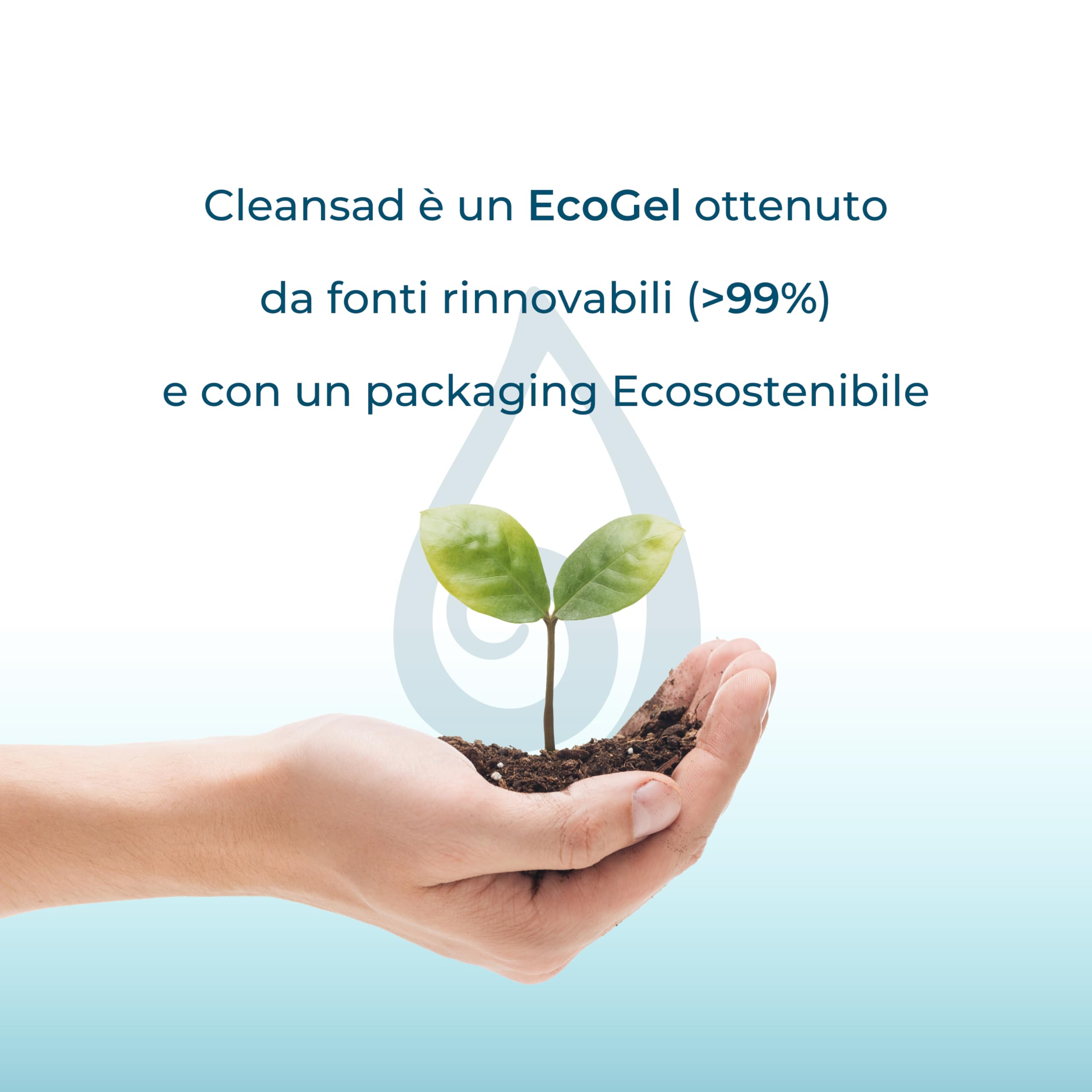 EcoGel detergente igienizzante mani con alcool etilico al 71% Made in Italy 80 ml