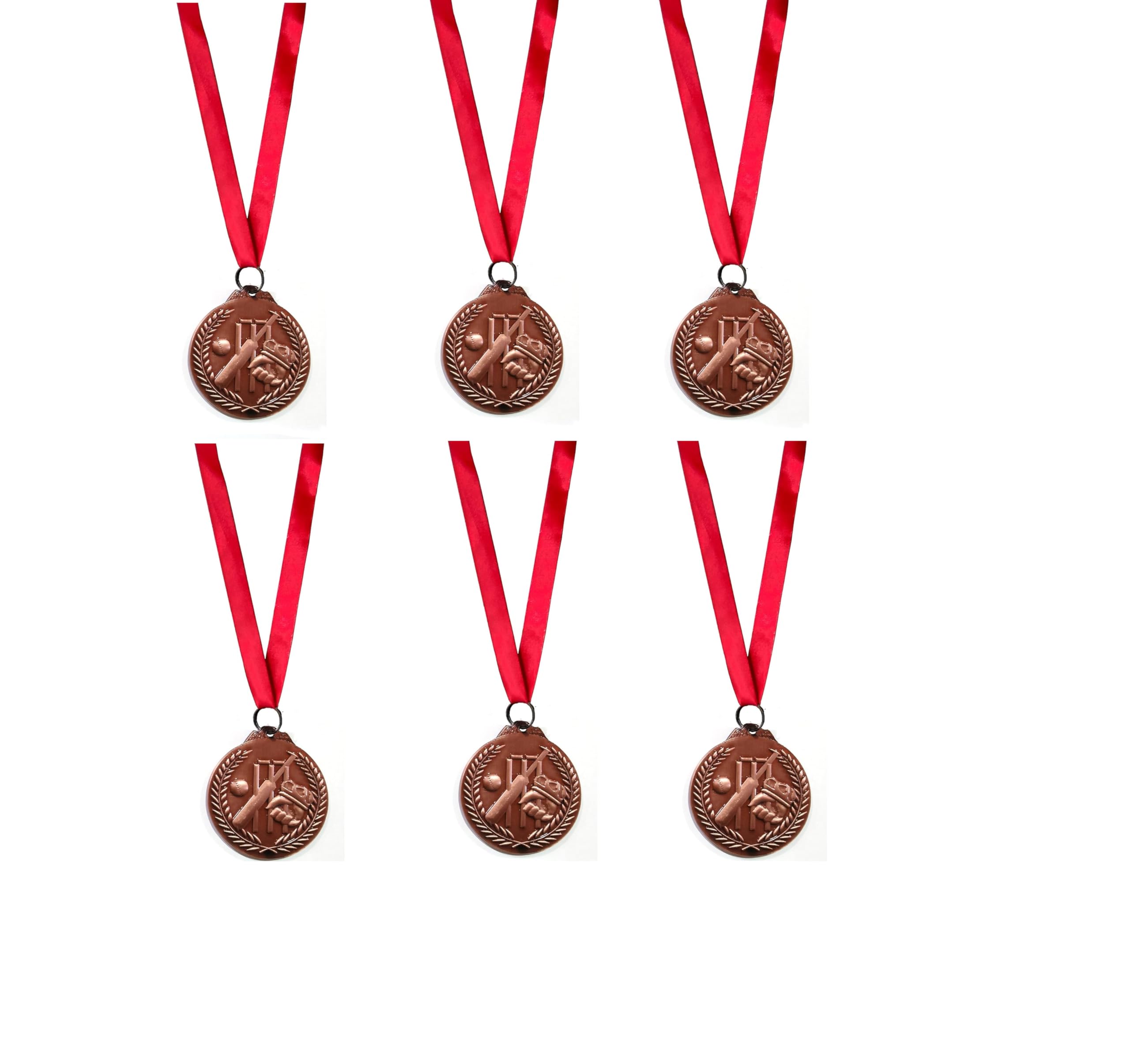 BE TREND 3D Cricket Medals Gold, Silver, Bronze Color Tags for Man of The Match, Series, Best Batsmans,Bowlers with Ribbon for All Cricket Events & Tournament (6 Medals with Ribbon, Brown) (B0CZPBV1TD) Amazon Price History, Amazon Price Tracker