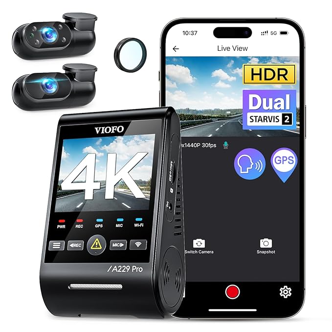 VIOFO A229 Pro 3-Channel 4K HDR