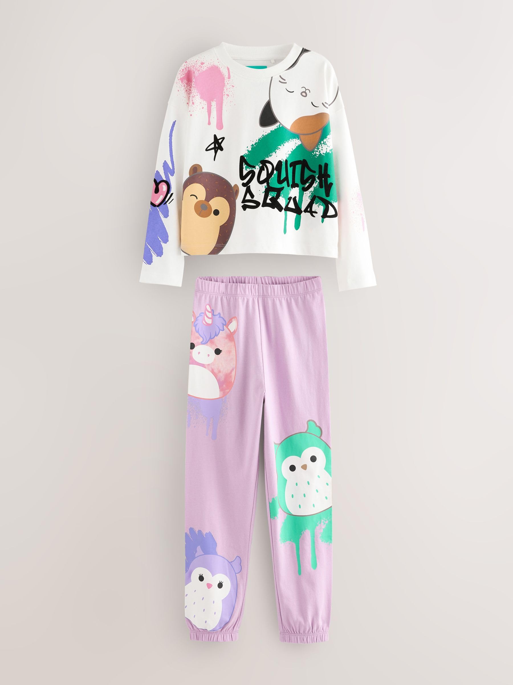 NEXT Starsze dziewczynki Piżamy Squishmallows, zestaw 2-częściowy