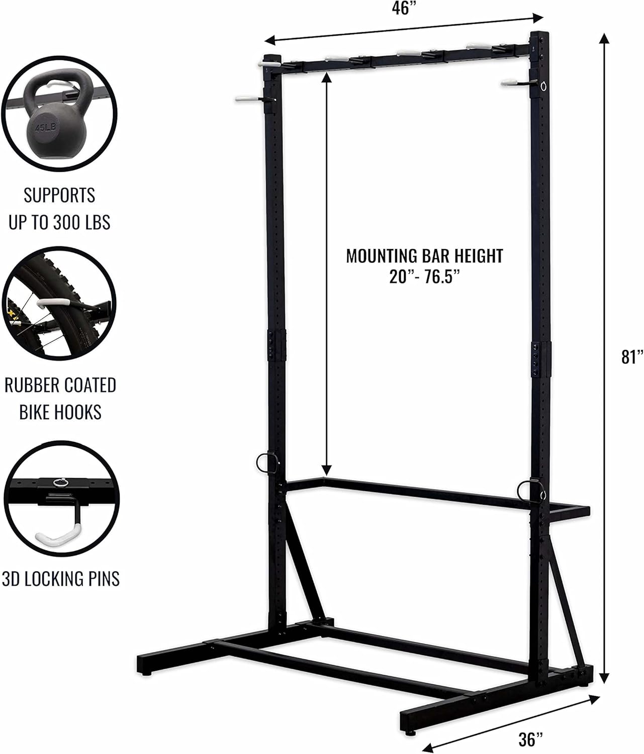 StoreYourBoard Freestanding Bike Storage Rack, Indoor Garage Floor Stand, Bicycle Organizer (6 Bike) : Sports & Outdoors