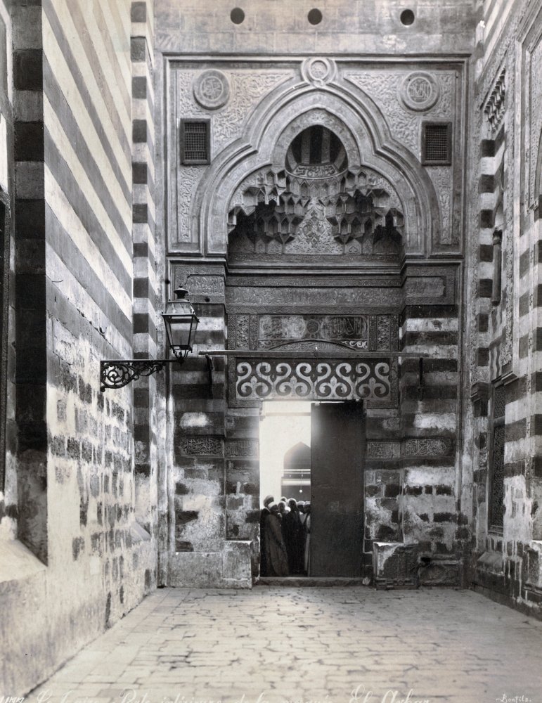 Egypt Cairo Nthe Entrance To The Al-Azhar Mosque Cairo Egypt Photograph Mid Or Late 19Th Century Poster Print by (24 x 36)