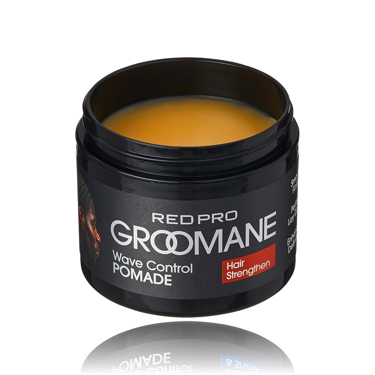 RED Pro Groomane Wave Control Pomade, Ultimate Hold & Moisture with Lasting Shine, Non-Greasy Formula for 360 Waves & Men’s Hair Styling, Smooth Definition & Conditioning Care (3oz, Hair Strengthen) image 2