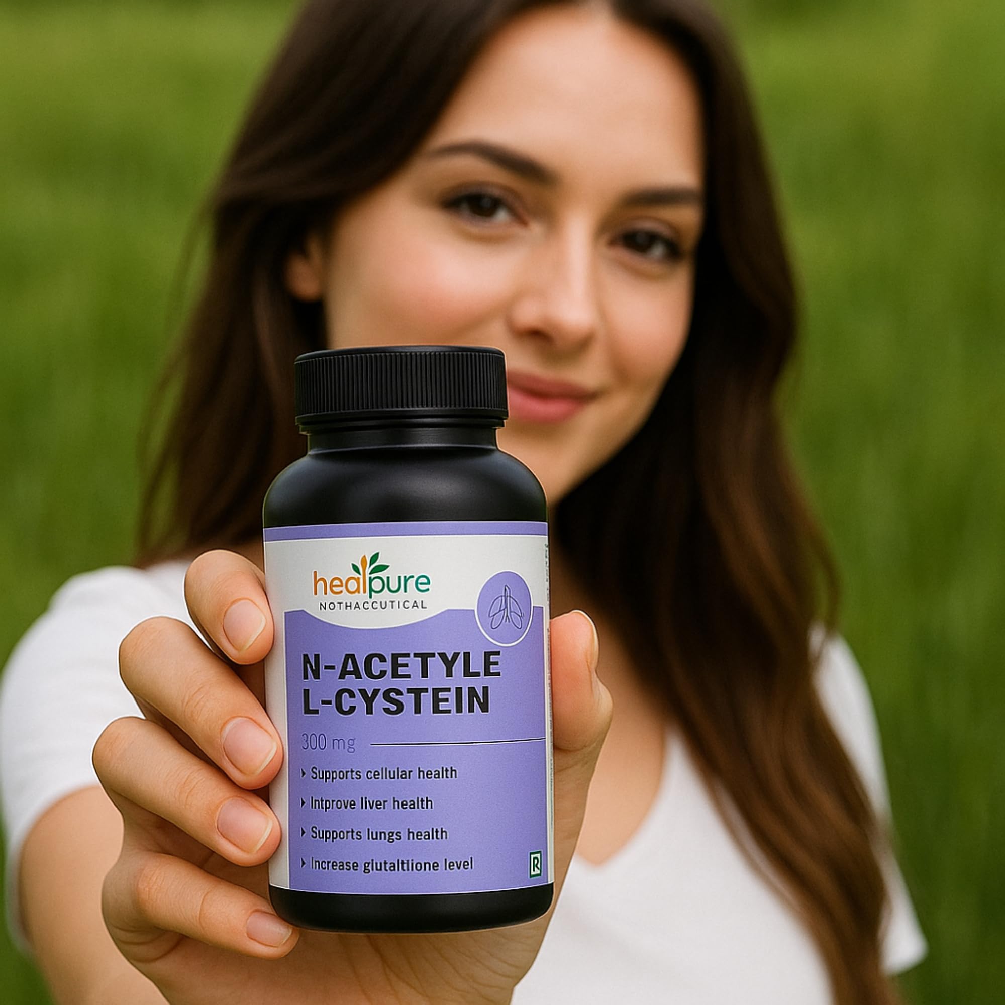 HEALPURE NUTRACEUTICAL NAC (N-Acetyl L-Cysteine) 600mg | Liver & Antioxidant Support - 60 veg Capsules 3