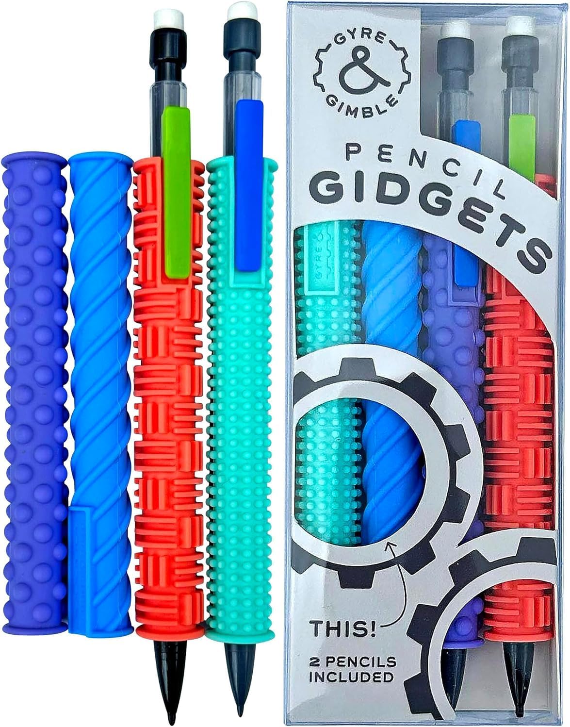 Gyre & Gimble Pencil GidgetsTextured Silicone Pencil