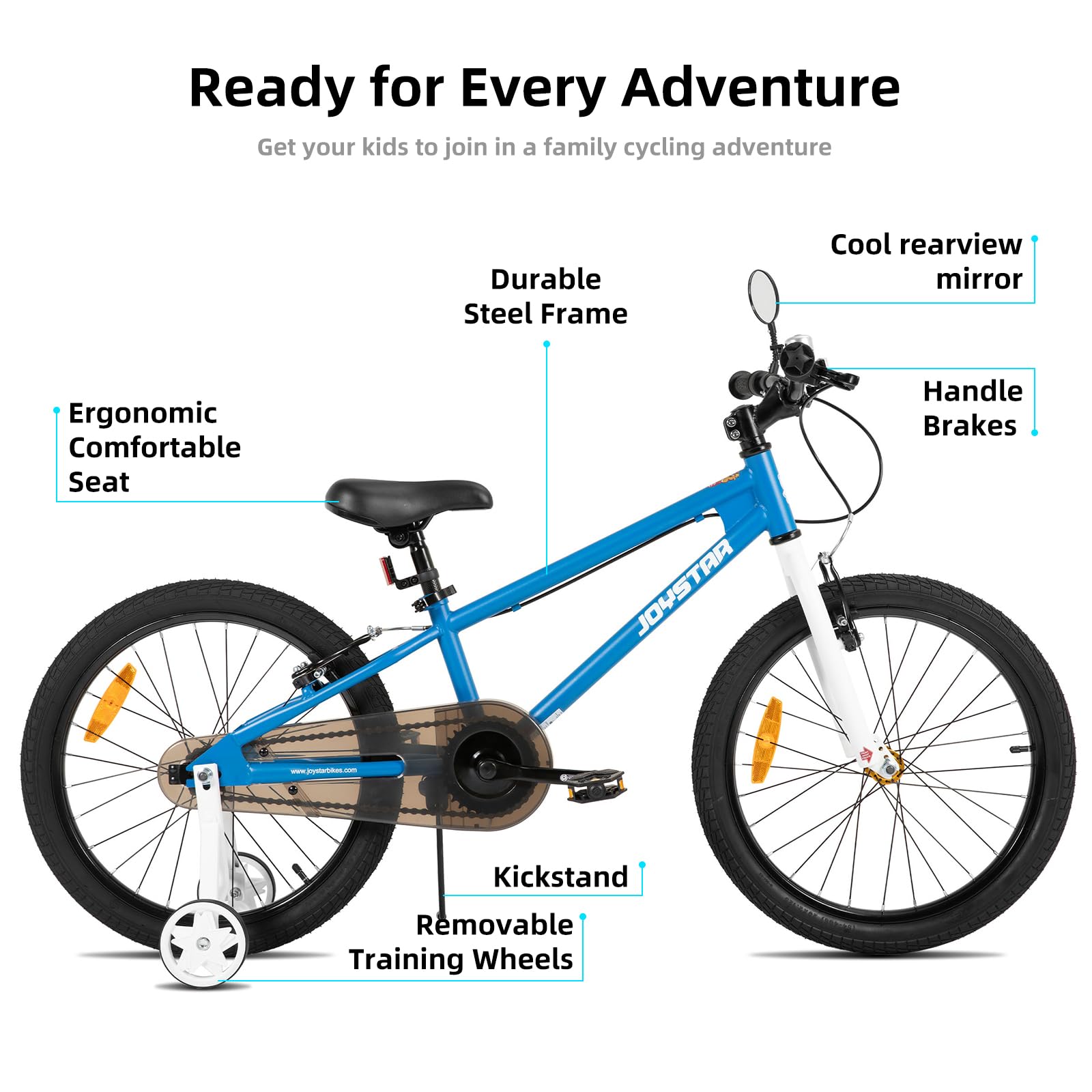JOYSTAR Bicicleta Infantil Lomand con ruedines (14/16/18/20 Pulgadas), Bicicleta para niños y niñas de 3 a 11 años