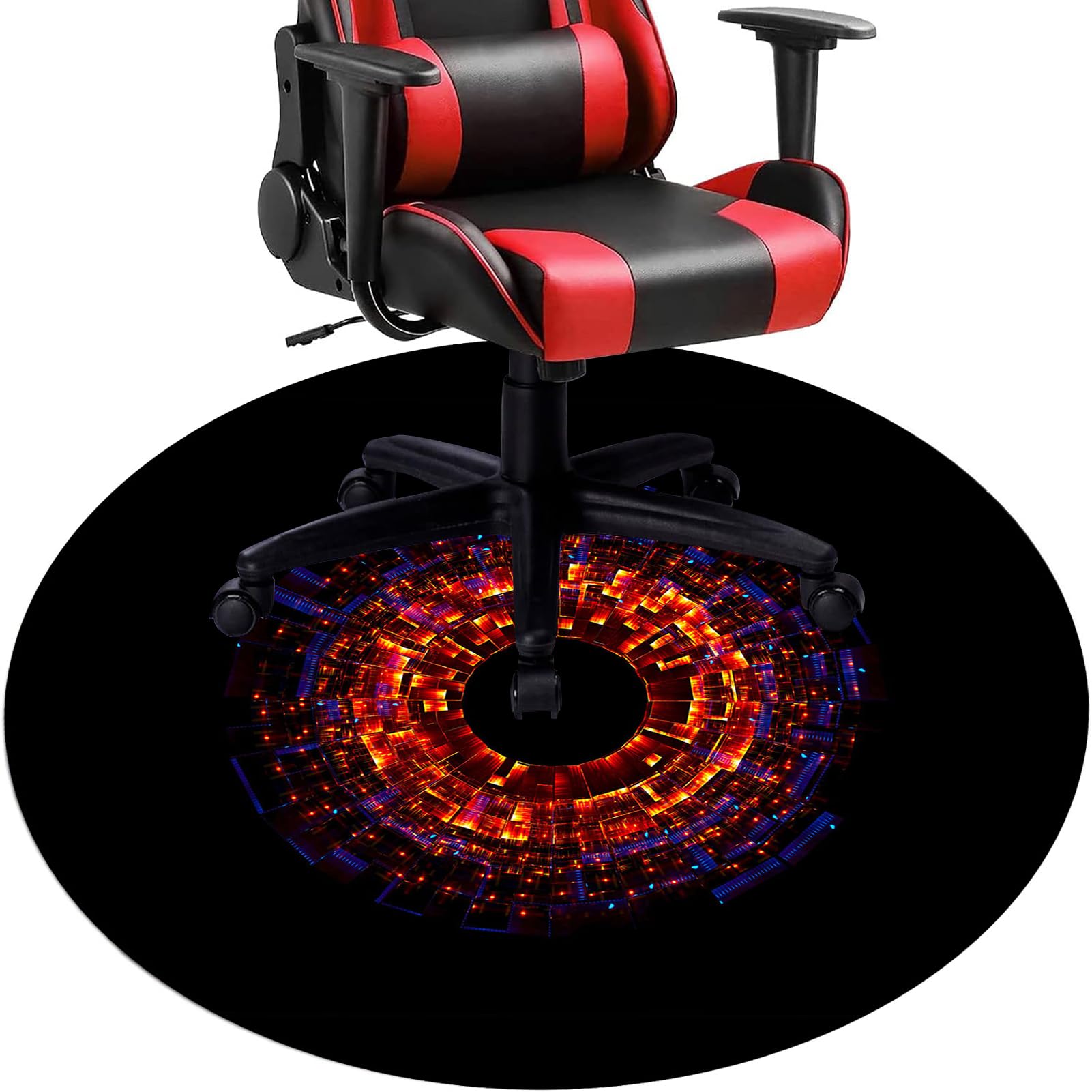 Tkuhknag Office Chair Mat for Hard Floor, Hard-Floor Chair Mats, Round Gaming Chair Mat, Desk Chair Mat, Carpet Chair Mats, Multi-Purpose Hard Floor Protector for Home and Office Non Slip 160 cm