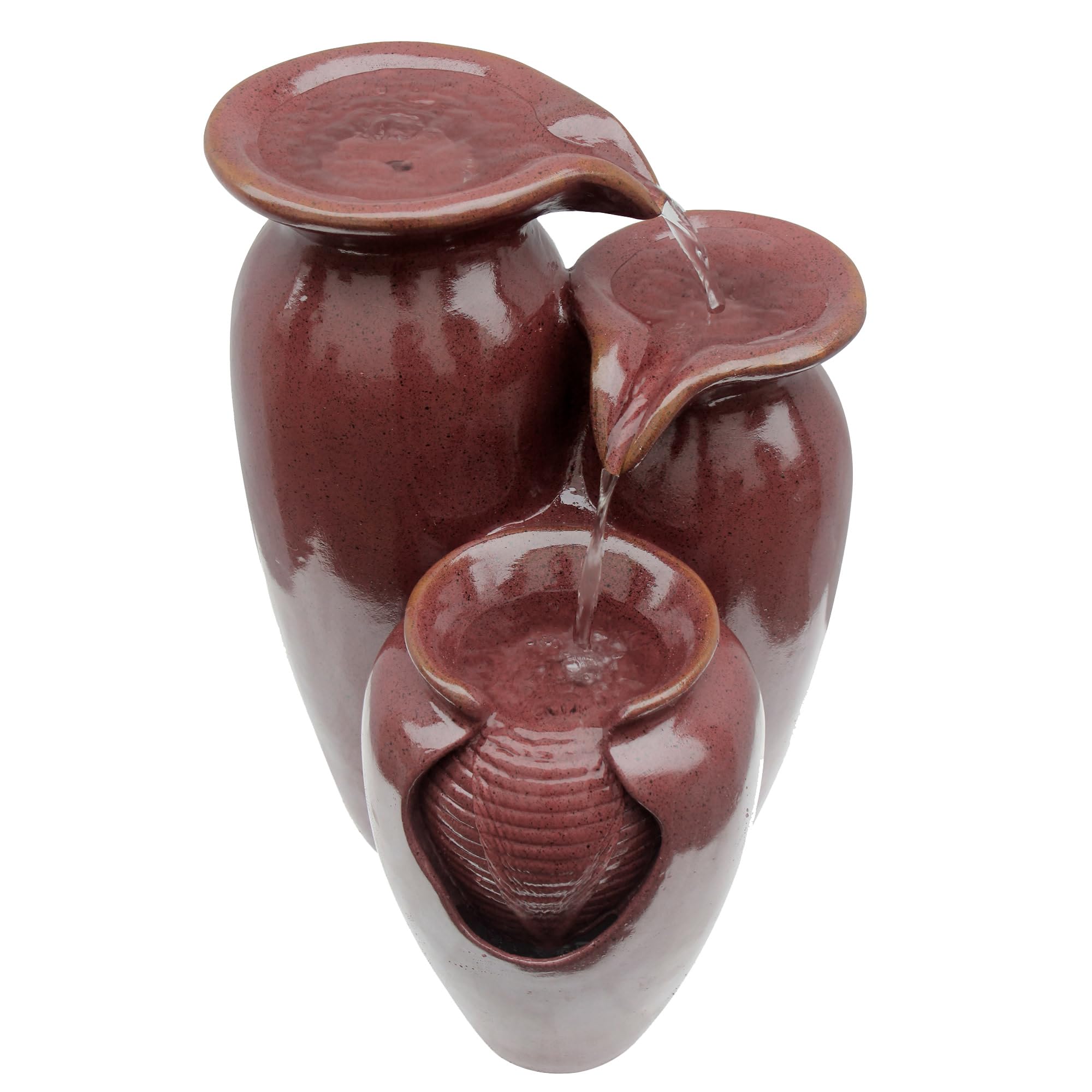 Teamson Home Jar 3 Tiered Floor Waterfall Fountain