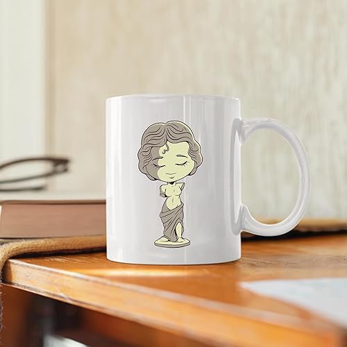 Miniatura 6 de Chibi Anime Style Sculpture Art Gift Venus de Milo Statue for Anime Fans 11oz 15oz White Coffee Mug