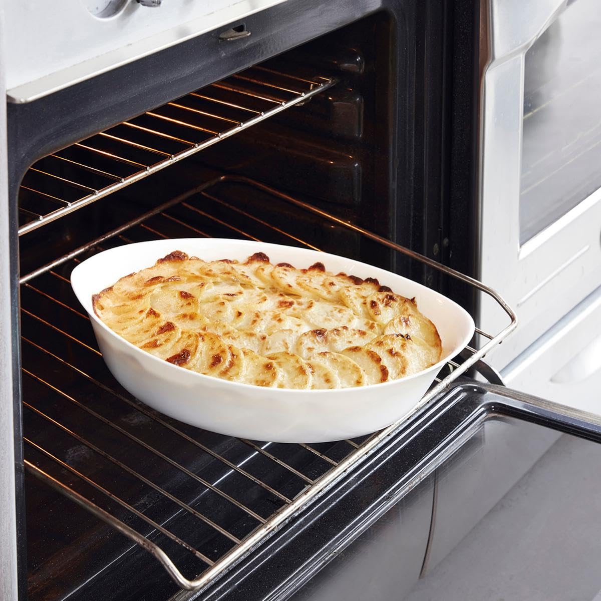Luminarc - Plat à Four Carré Blanc 20x20cm Smart Cuisine Carine Luminarc Opale Culinaire Extra Leger Et Resistant