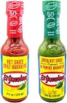 El Yucateco Mexican Hot Sauce - Bouteilles de sauce chaude Habanero vert et rouge 4oz (120ml) Ensemble