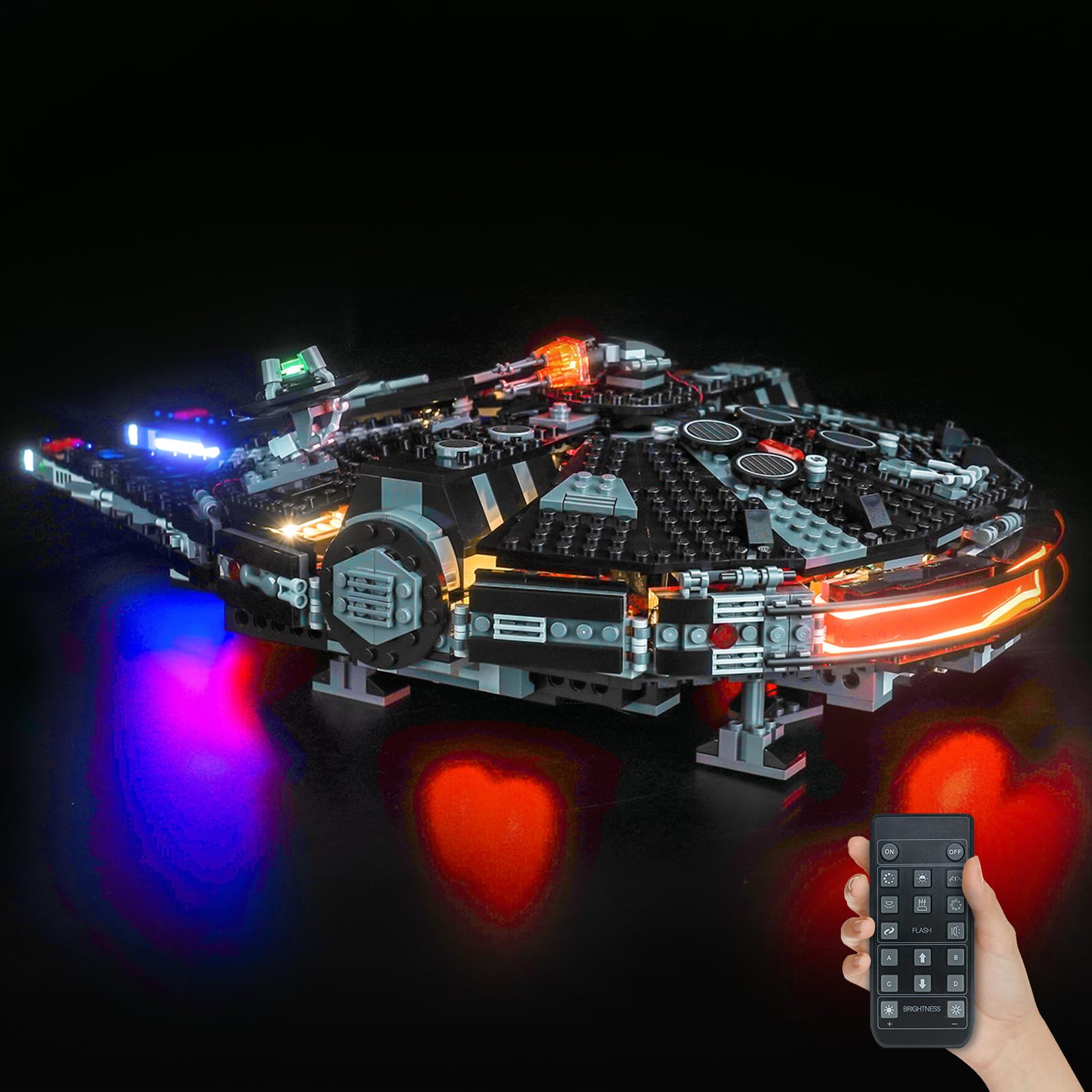 Hilighting Upgraded Led Light Kit Compatible with Lego Star Wars The Dark Falcon Building Set, RC Version Compatible with Lego 75389 (Model Not Included)