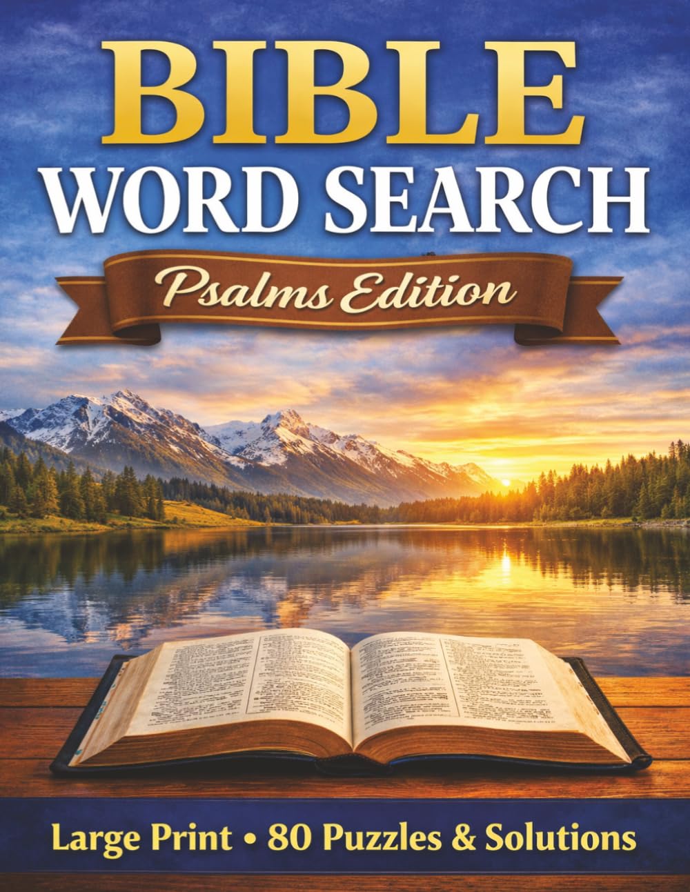 Bible Word Search: Psalms: Large Print — 80 Puzzles and Solutions (Faith & Inspiration Word Search Series)
