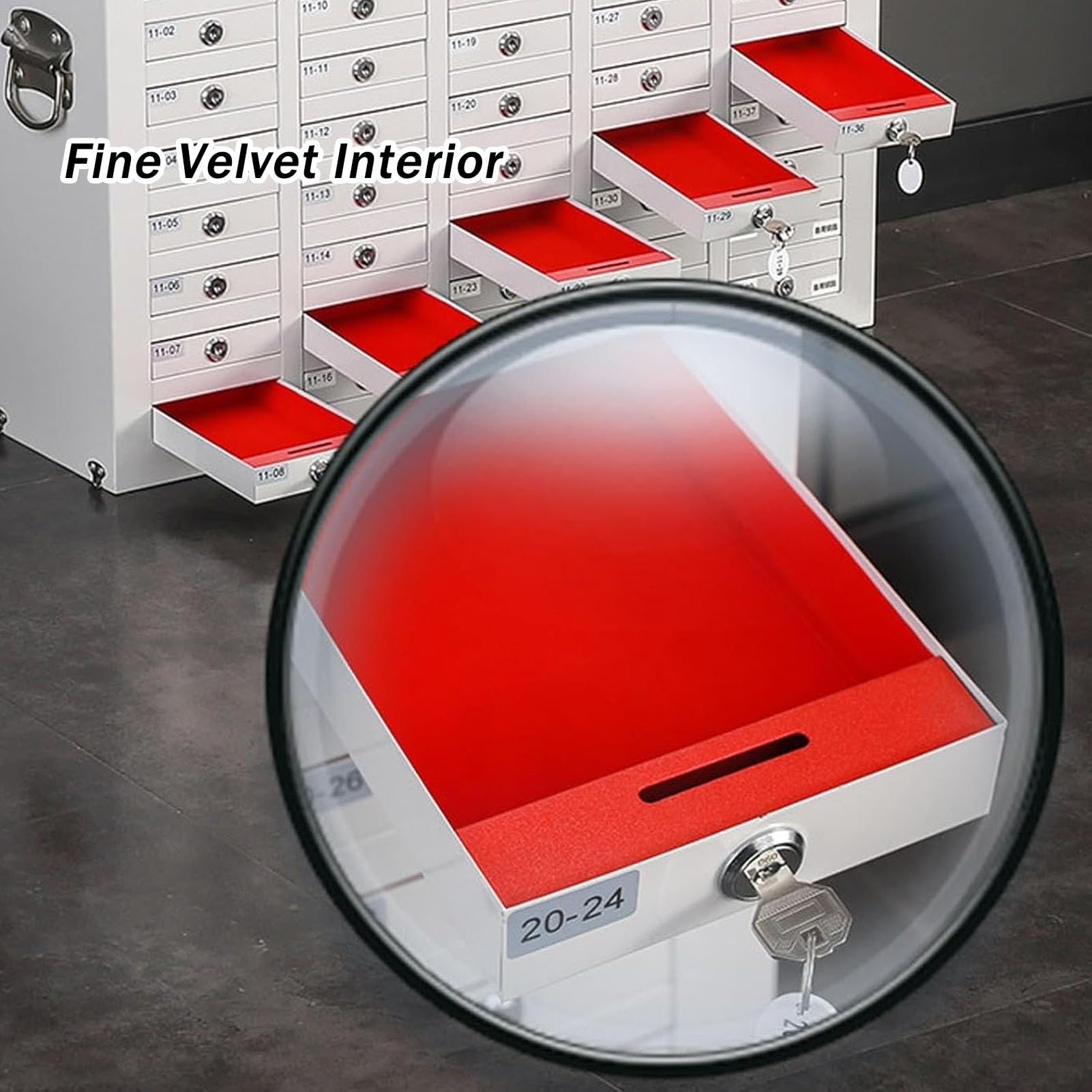 Casier de Rangement Métallique pour Téléphones Portables, Armoire pour Téléphones Mobiles avec Serrure, Casier À Tiroirs pour Téléphones Portables(5Grids)