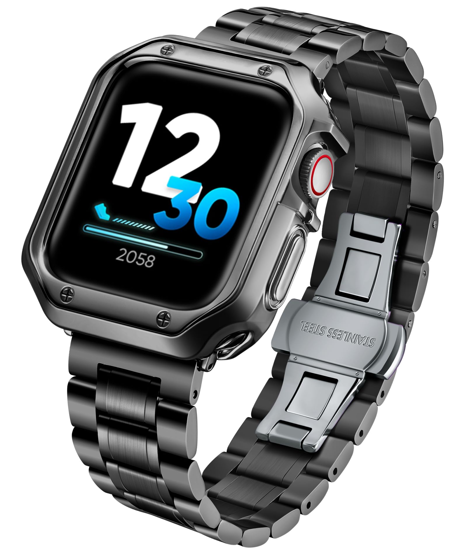 Amazon.co.jp: コンパチブル Apple Watch バンド 保護ケース付き