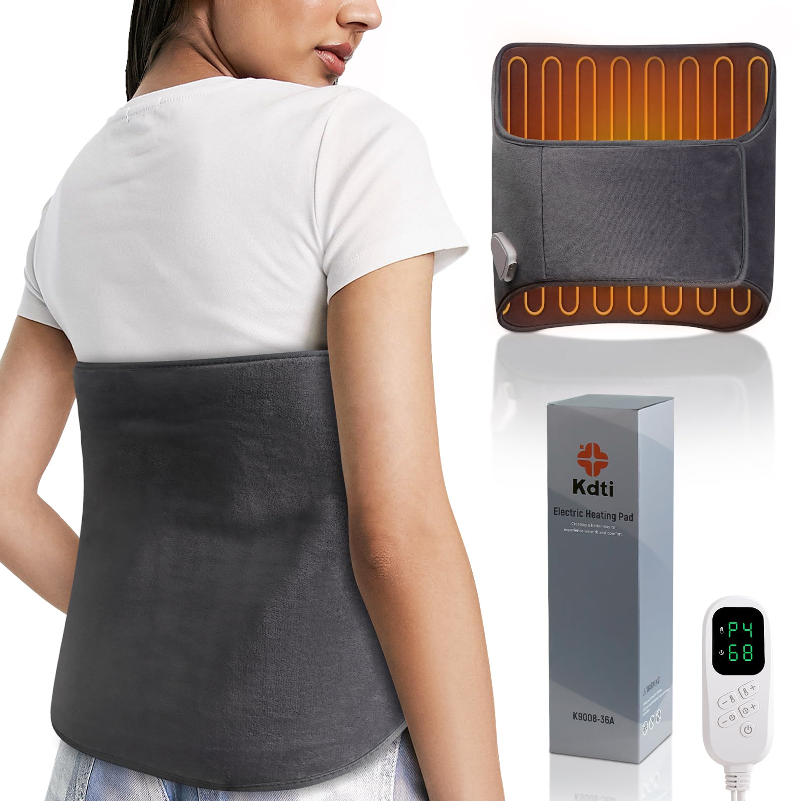 Heizkissen mit Abschaltautomatik, Allround Heizgürtel Elektrische Wärmekissen mit Abschaltautomatik 6 Temperaturstufen für Rücken Nacken Schulter Bauch Maschinenwaschbar