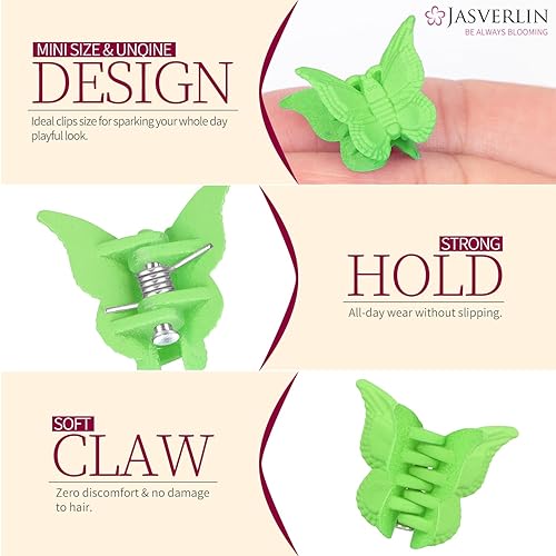 Miniatura 4 de Pinzas para el pelo coloridas de mariposa Y2K de los años 90, lindos accesorios antideslizantes para mujeres y niñas, cabello fino y grueso, rizado,