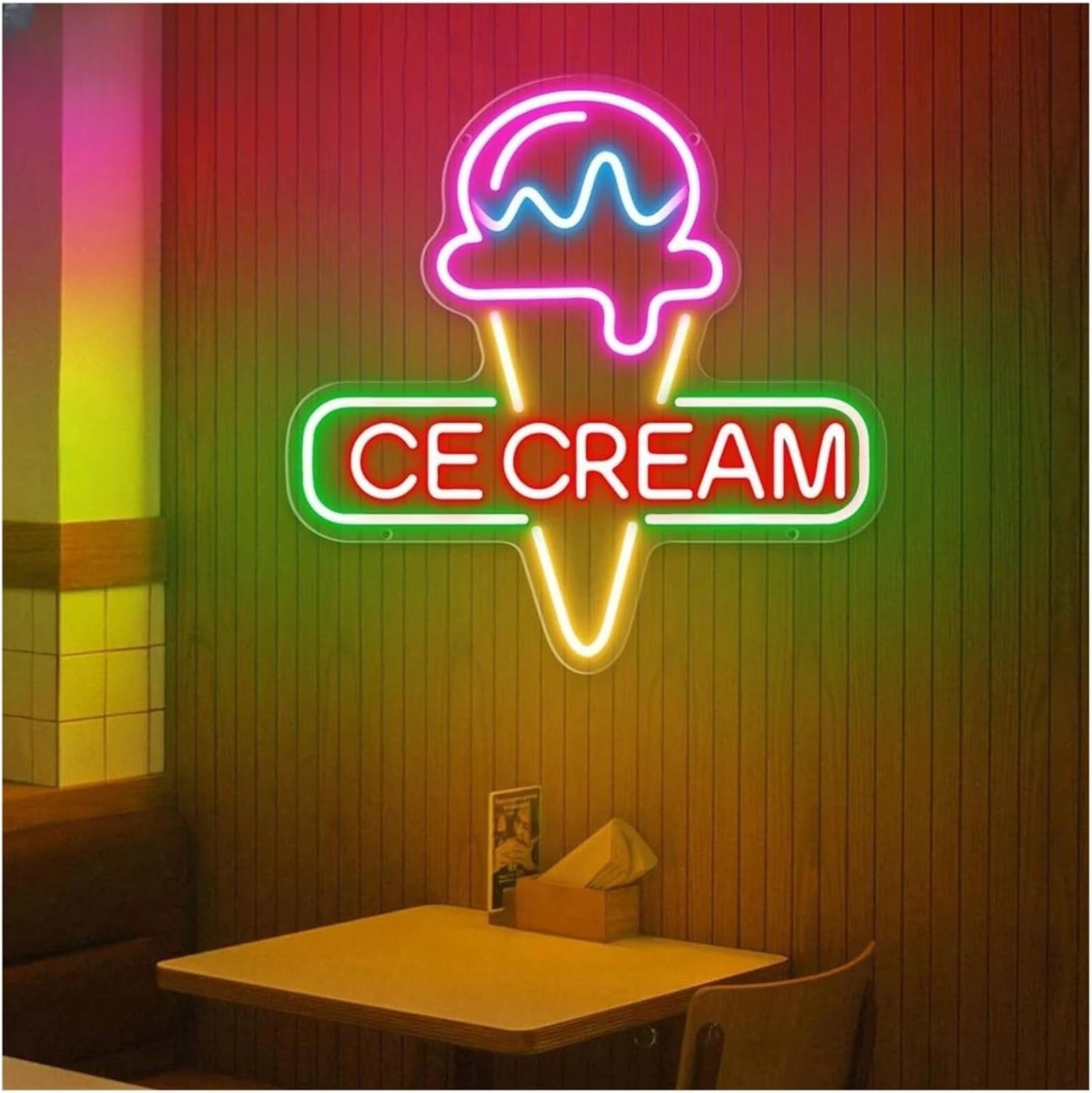 Luci al neon Gelato LED per insegne al neon Cibo per luci per gelaterie Ristoranti Snack Shop