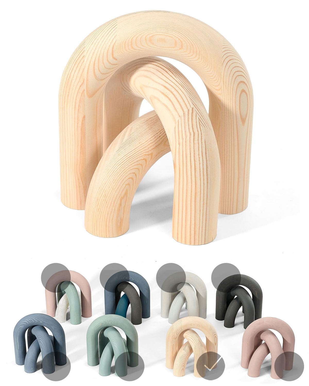Arche décorative en bois design minimaliste de qualité supérieure pour buffet et salon